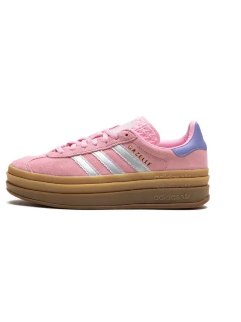 adidas Gazelle Platform Sneakers - Pink with Lavender Heel